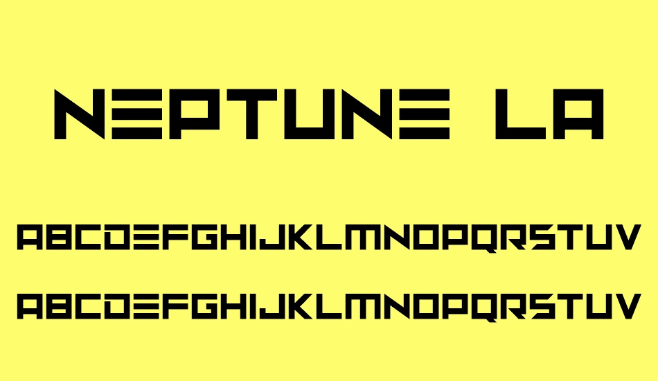 Neptune Lander font