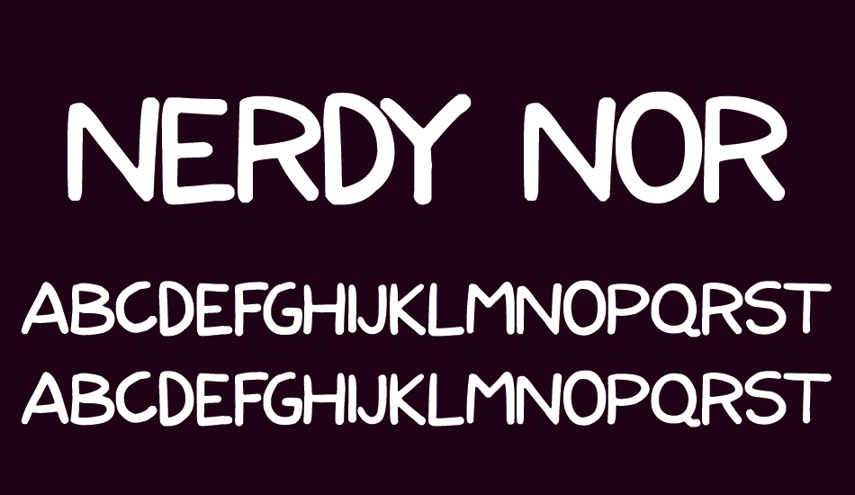 Nerdy Norms font