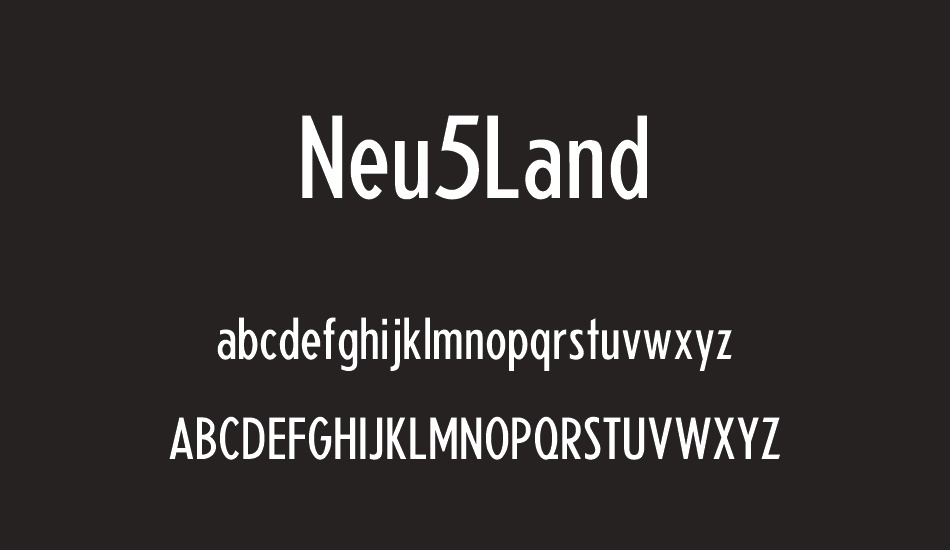 Neu5Land font