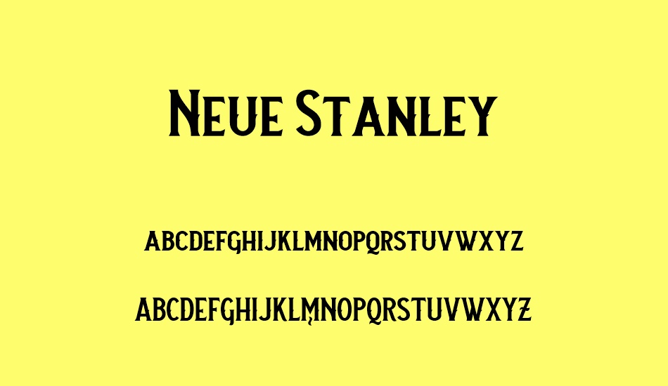 Neue Stanley font