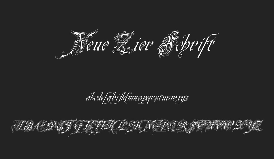 Neue Zier Schrift font