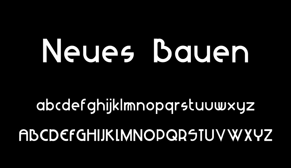 Neues Bauen font