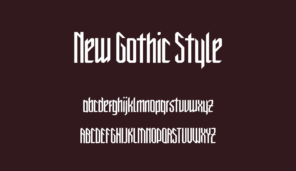 New Gothic Style font