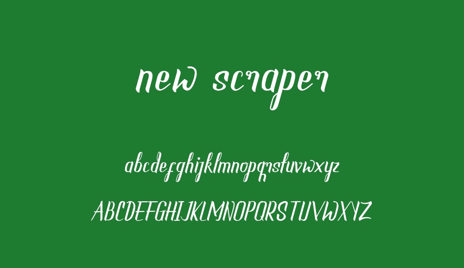 new scraper font