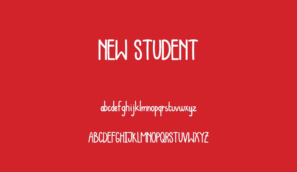 NEW STUDENT font