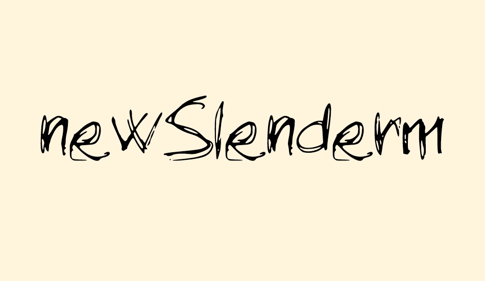 newSlendermanswriting font big