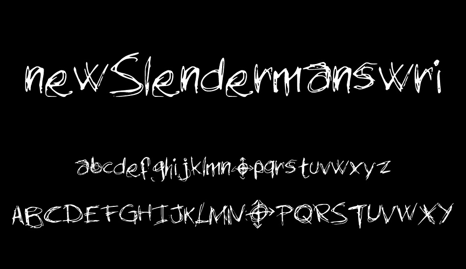 newSlendermanswriting font