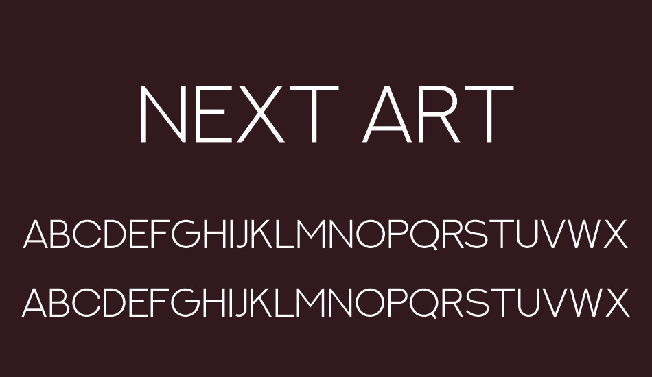 NEXT ART font