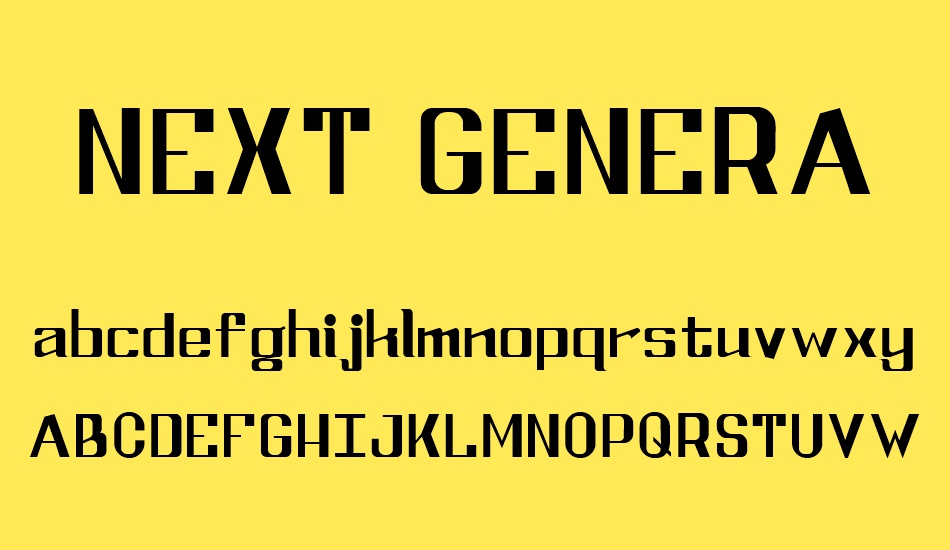 next-generatıon font