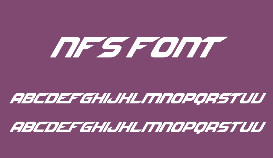 NFS font font