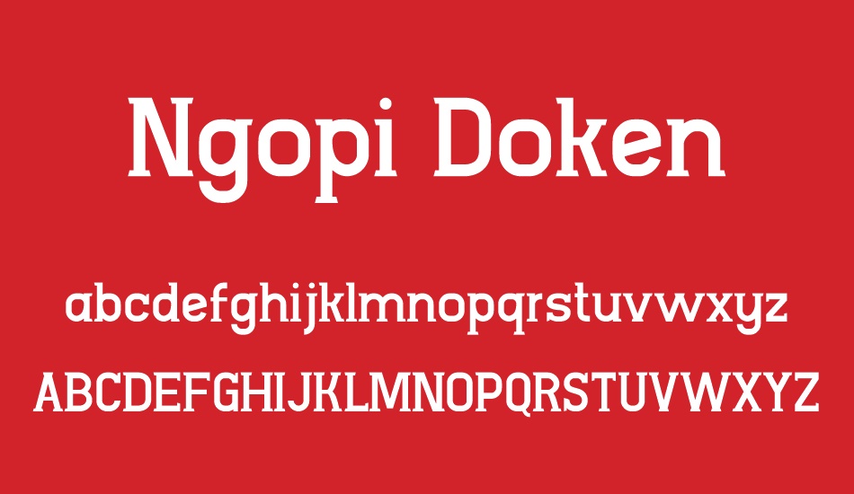 Ngopi Doken font