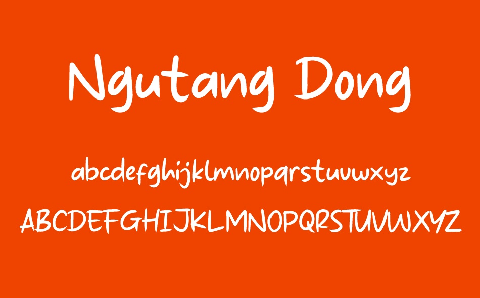 Ngutang Dong font