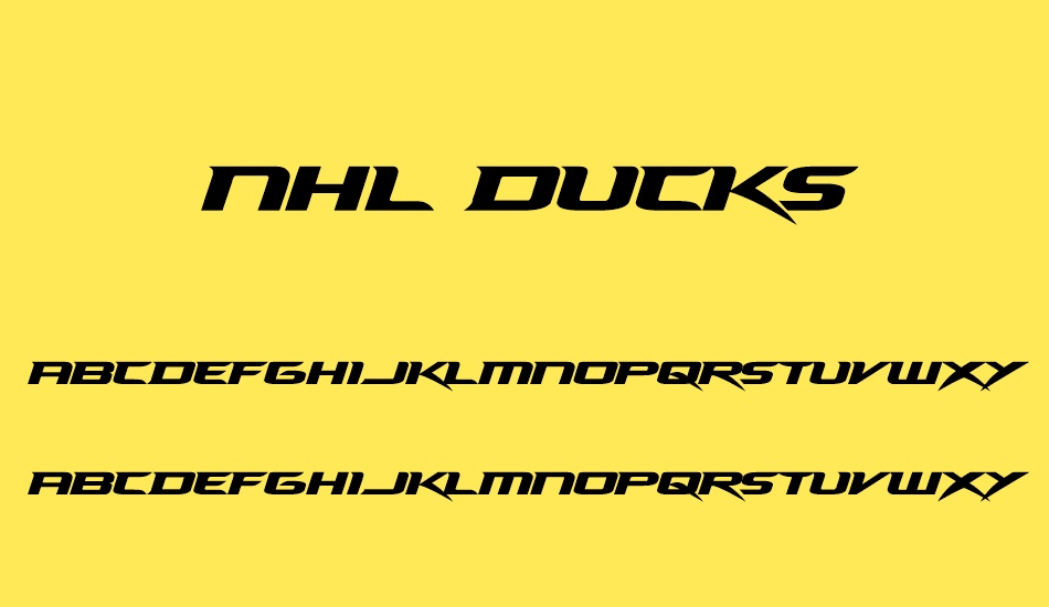 NHL Ducks font