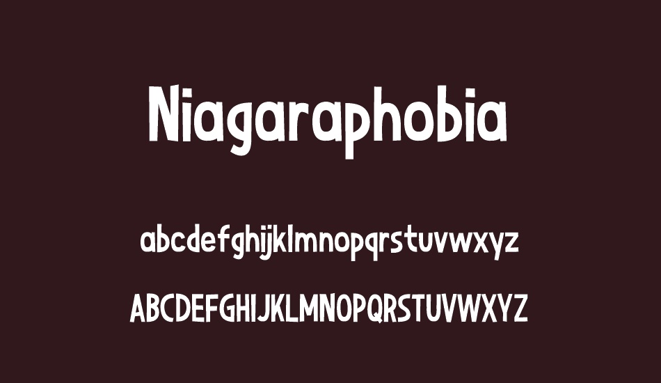 Niagaraphobia font