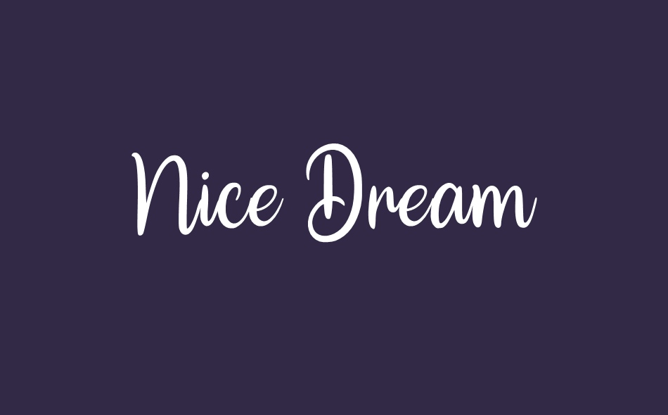 Nice Dream font big