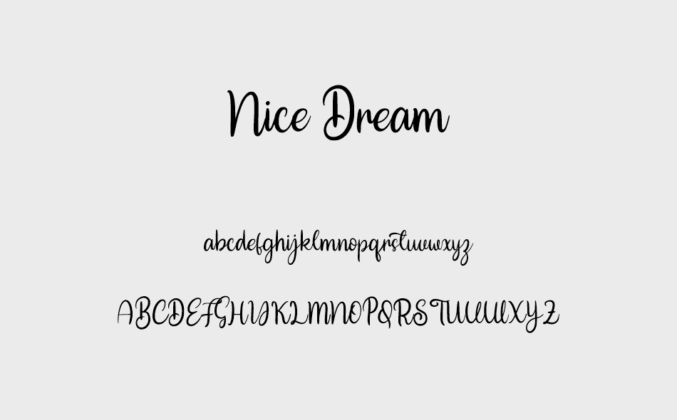 Nice Dream font