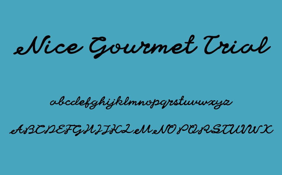 Nice Gourmet Script font