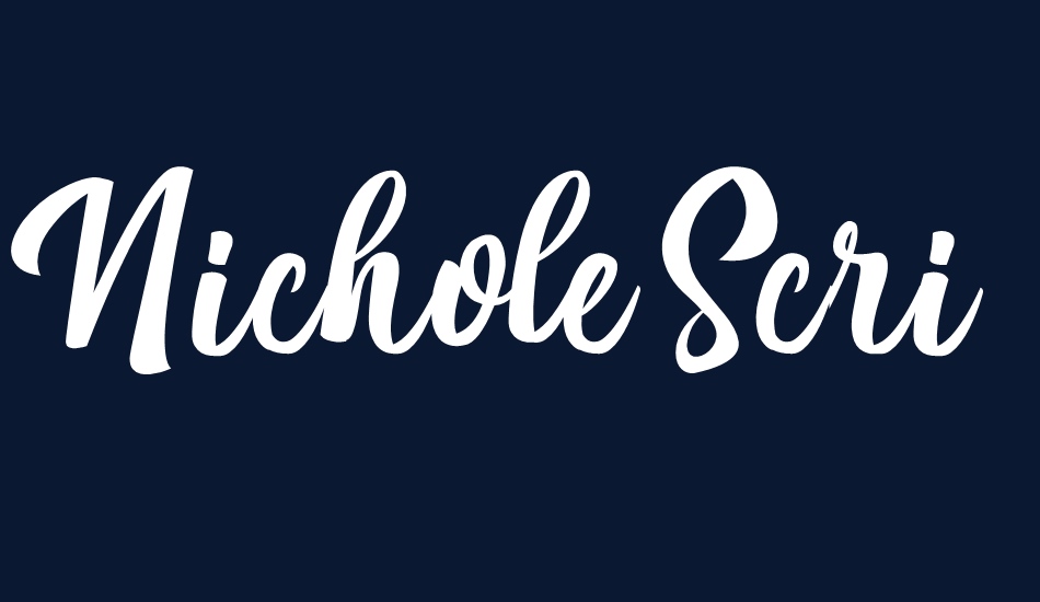 Nichole Script font big