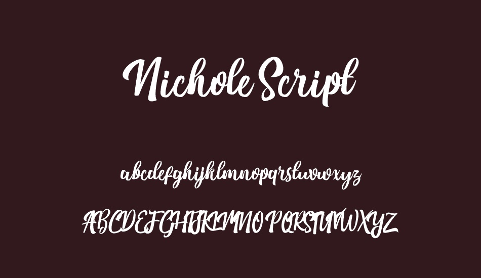 Nichole Script font