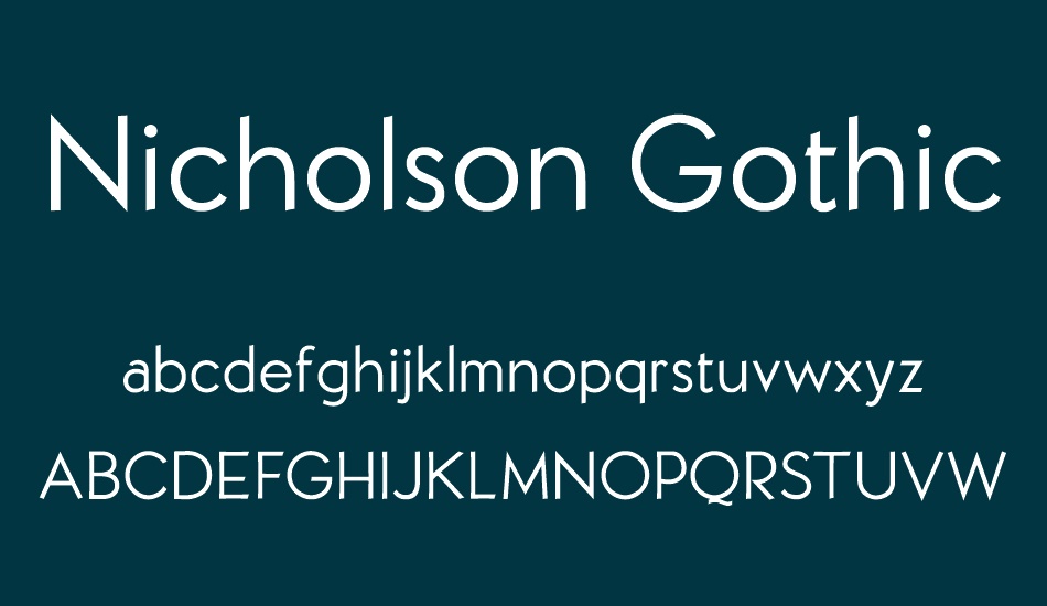 Nicholson Gothic font