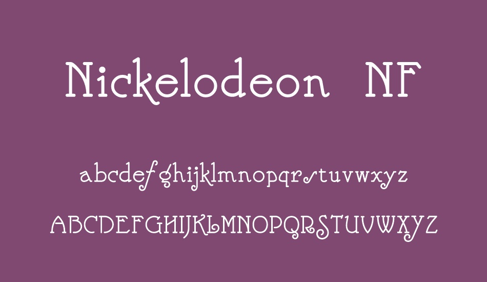 Nickelodeon NF font