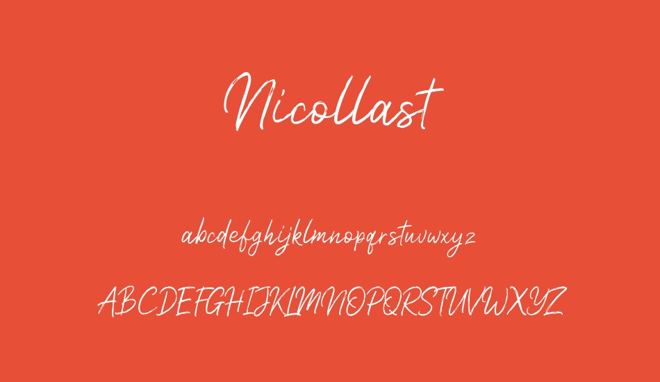 Nicollast Demo font