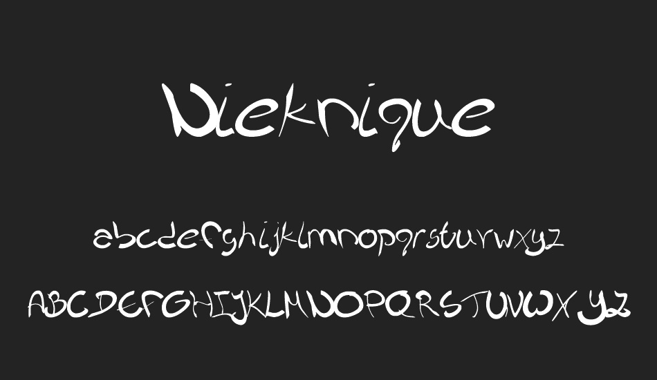 Nieknique font