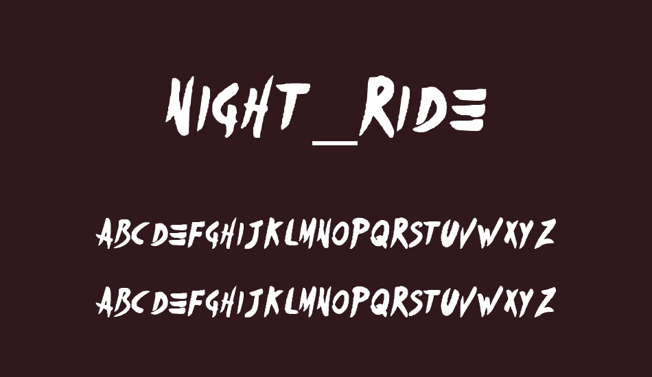 Night_Ride font