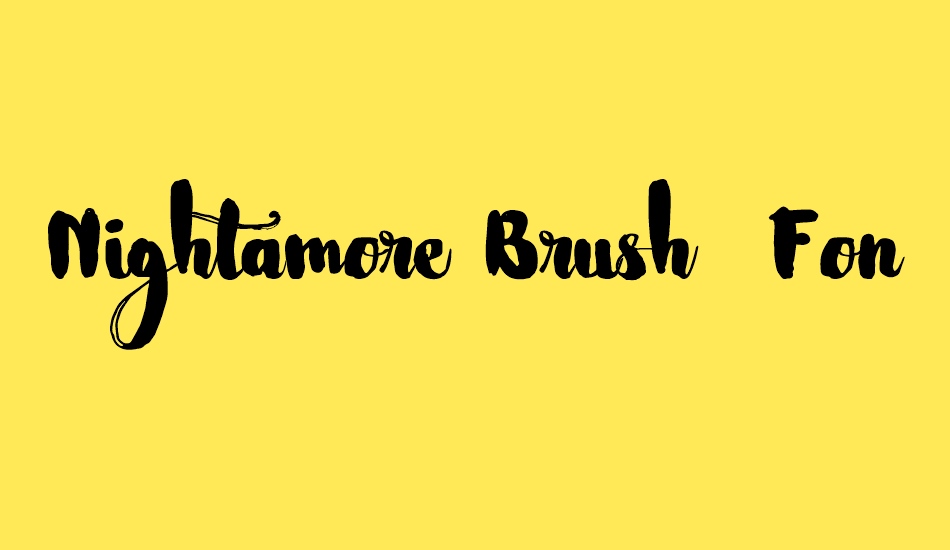 Nightamore Brush Free Font font big