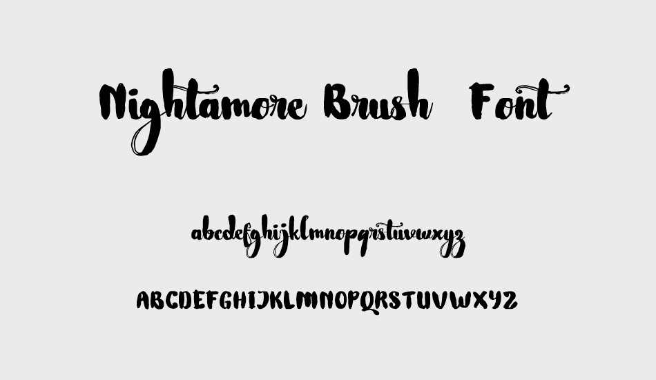 Nightamore Brush Free Font font