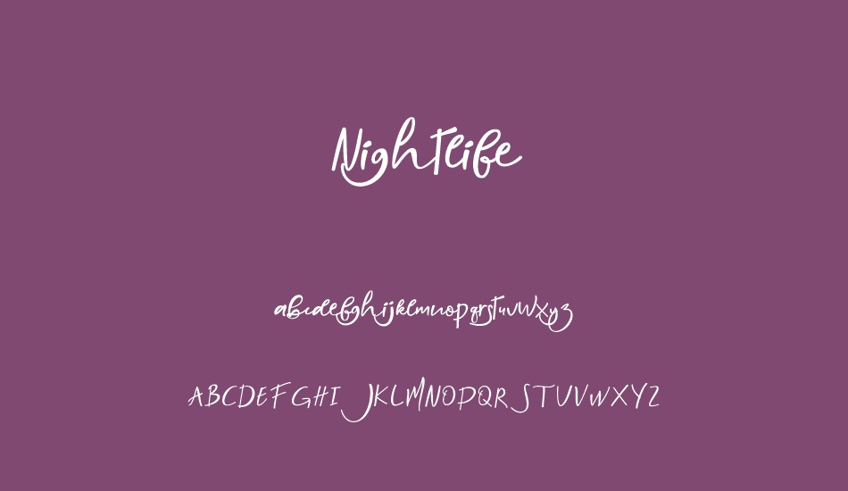 Nightlife font