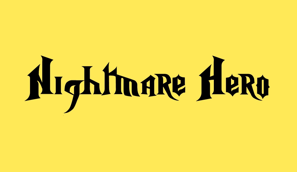 Nightmare Hero font big