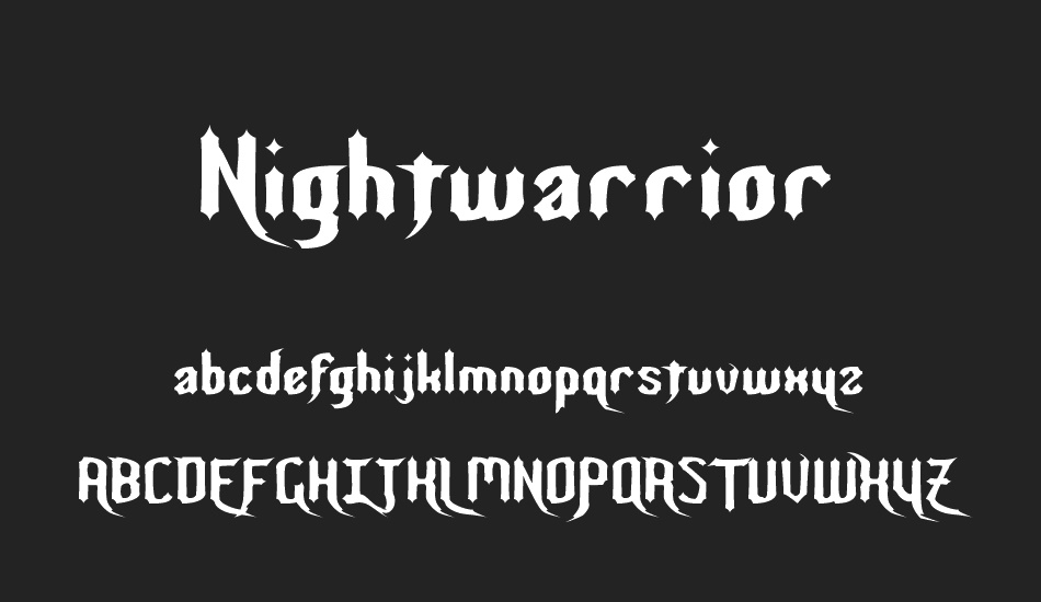 Nightwarrior font