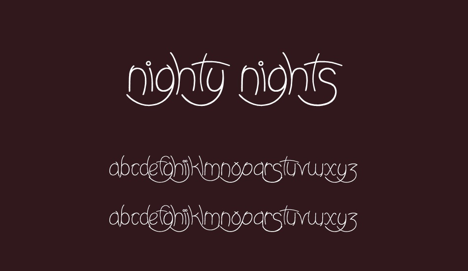 Nighty Nights font