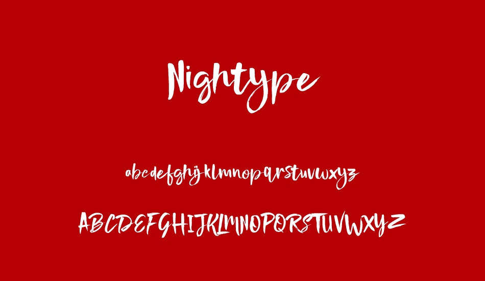 Nightype font