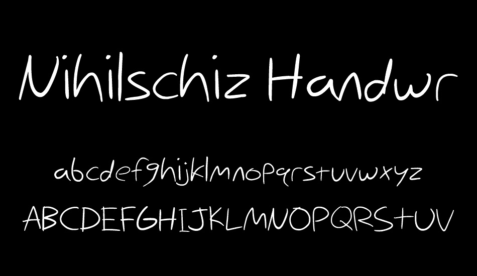 Nihilschiz Handwriting font