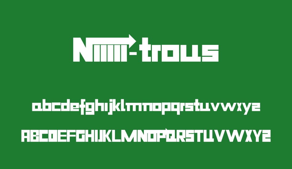 Niiiii-trous font