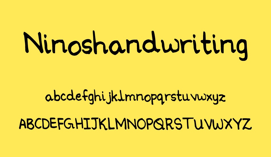 Ninoshandwriting font