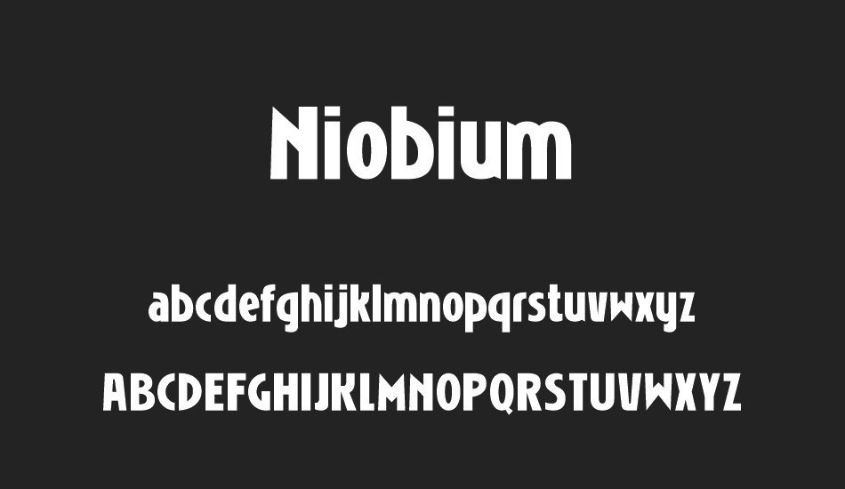 Niobium font