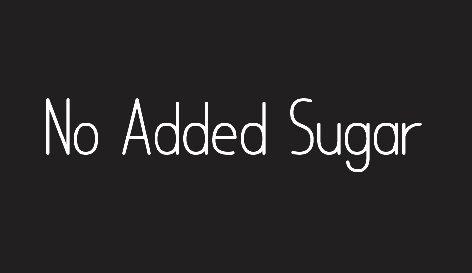 No Added Sugar font big