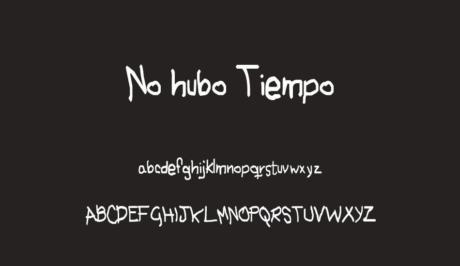 No hubo Tiempo font