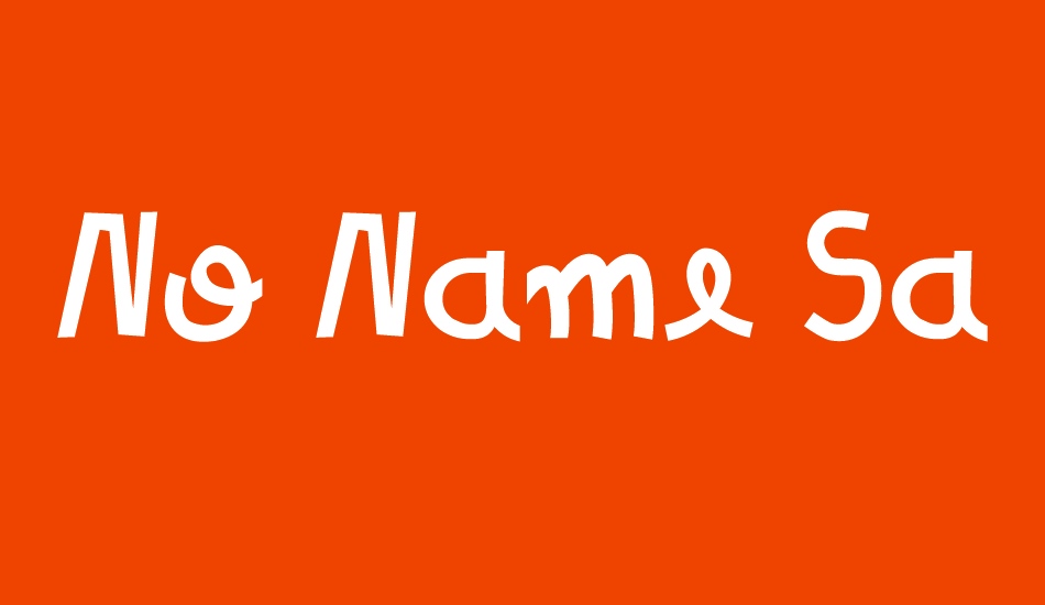 No Name Sans font big