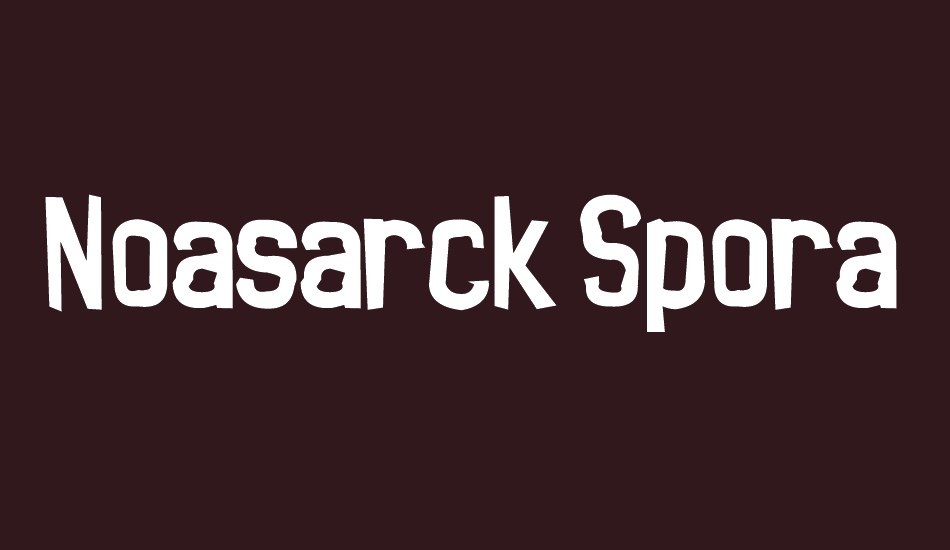 Noasarck Sporadico font big