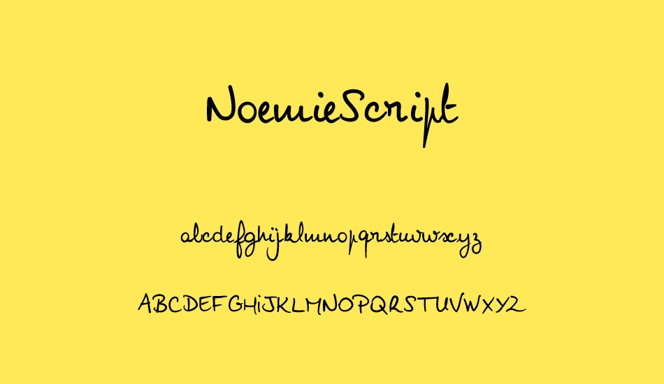 NoemieScript font