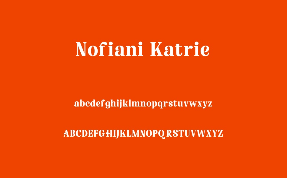 Nofiani Katrie font