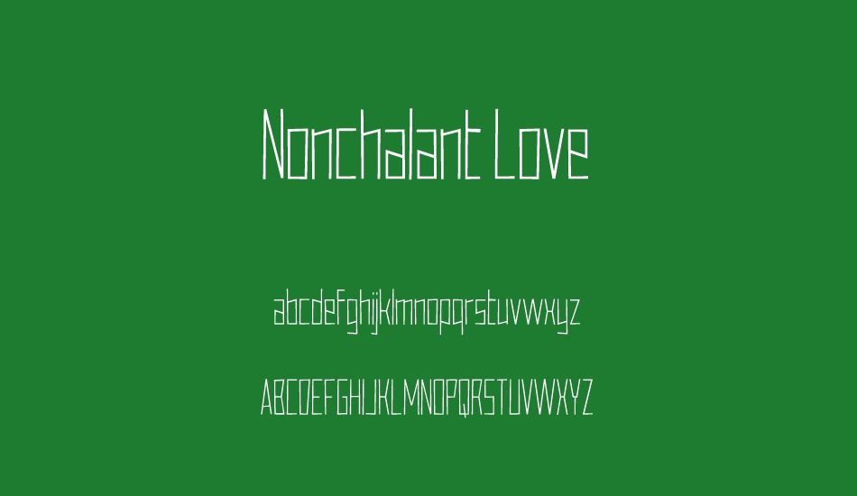 Nonchalant Love font