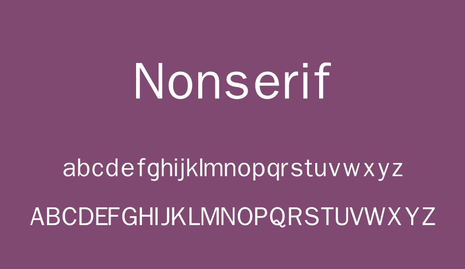 Nonserif font