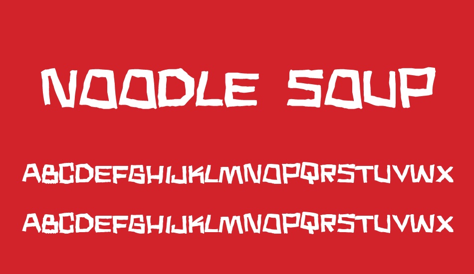 Noodle soup font