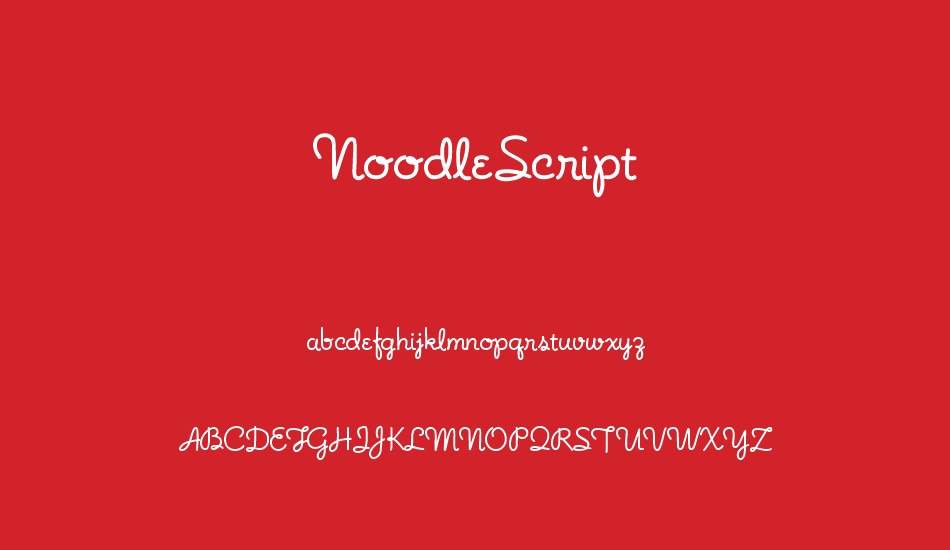 NoodleScript font