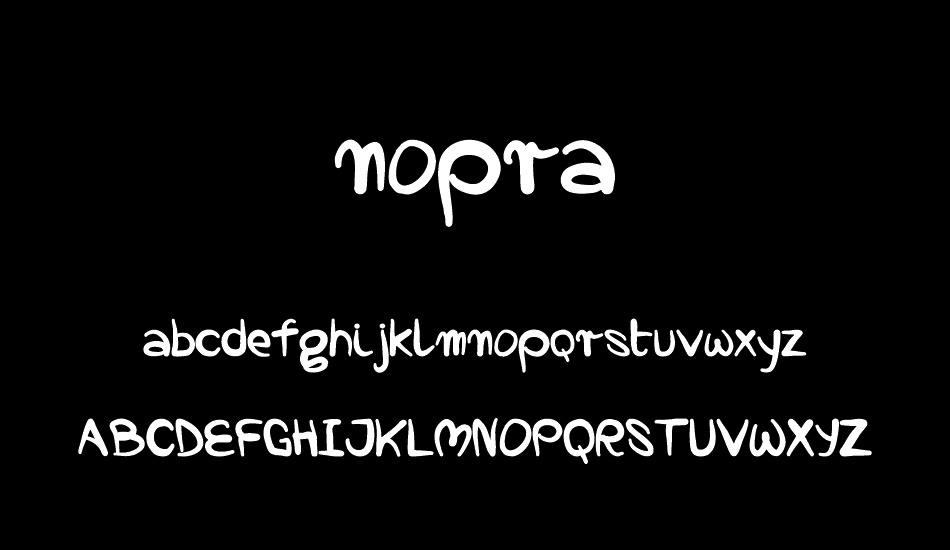 nopra Regular font